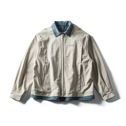 Herren Leichter Canvas‑Fieldblouson mit kontrastierendem Jeanskragen Shop Nory