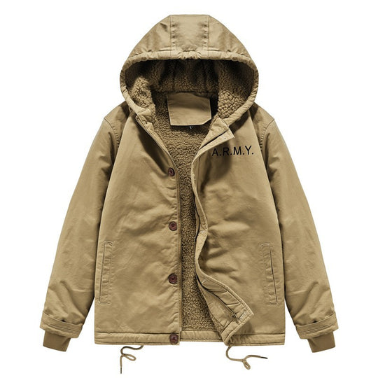 Herren Modische Übergangsjacke mit innerem Teddyfutter Shop Nory