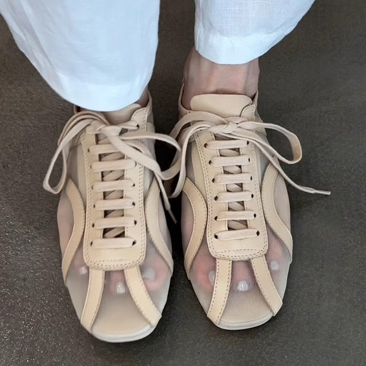 Damen modische Sneakers mit atmungsaktiver Mesh-Oberfläche und komfortabler Sohle Shopnory