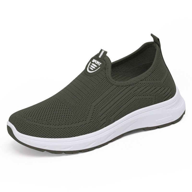 Damen Atmungsaktive Slip-On Sneakers mit elastischem Einsatz und dämpfender Sohle
