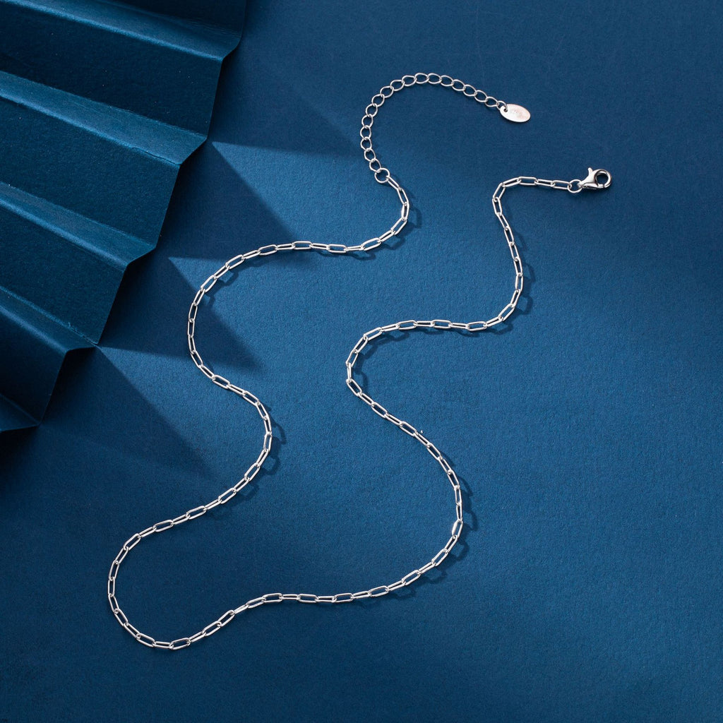 Damen Kette aus hochwertigem 925 Sterling Silber mit modernem Glieder-Design Shop Nory