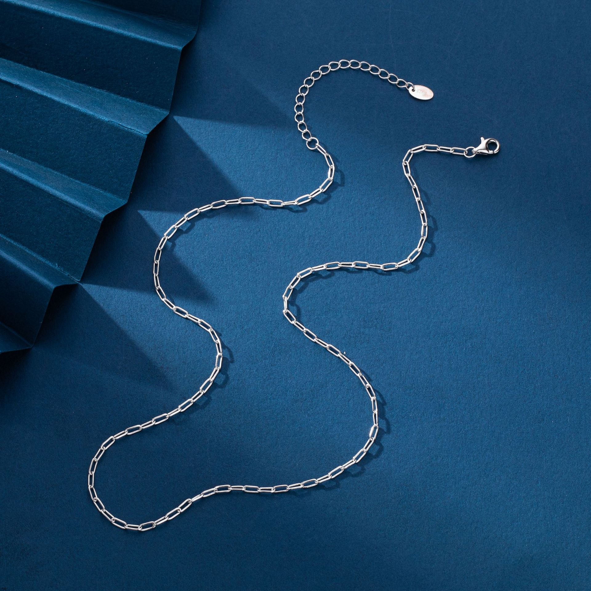 Damen Kette aus hochwertigem 925 Sterling Silber mit modernem Glieder-Design Shop Nory