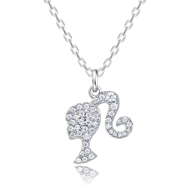 Damen Halskette mit funkelndem Silhouette-Anhänger Shop Nory