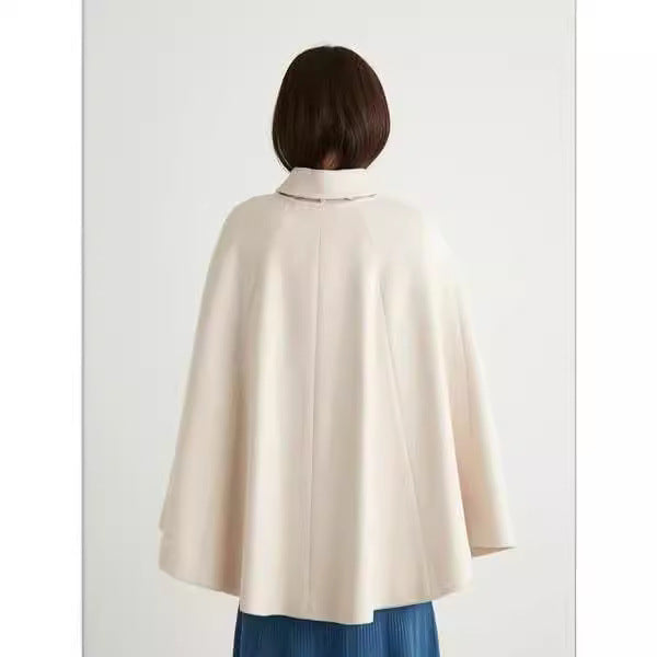 Damen Kurzcape-Mantel im Blazerstil mit Taillengürtel und Hemdkragen Shop Nory