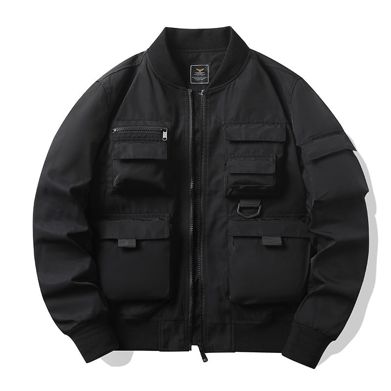 Herren Multitaschen-Tactical-Bomber mit modularen Außenfächern und D-Ring-Details Shop Nory