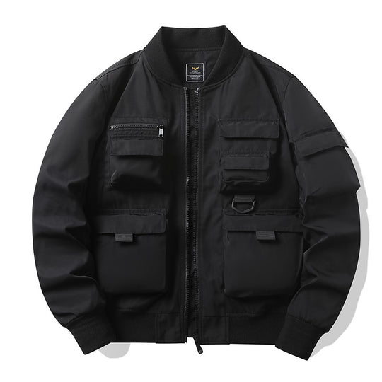 Herren Multitaschen-Tactical-Bomber mit modularen Außenfächern und D-Ring-Details Shop Nory