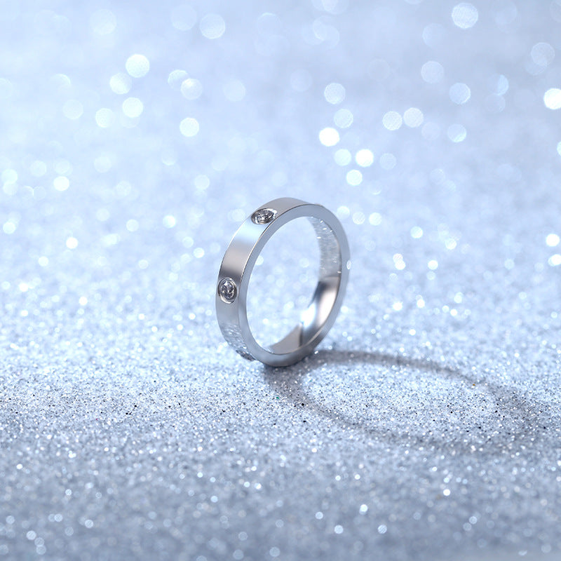 Damen Eleganter und zeitloser Ring mit funkelnden Kristallen Shop Nory