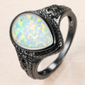 Damen Ring mit kunstvollem Opal-Inlay und filigranem Details Shop Nory