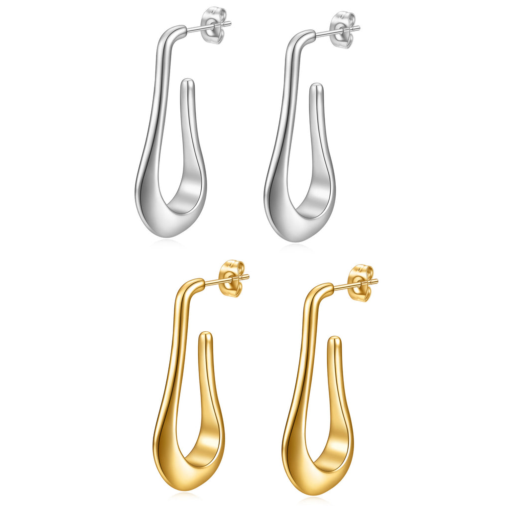 Damen Ohrhänger mit elegantem, geschwungenem Design Shop Nory