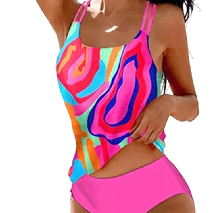 Damen Tankini mit verspieltem floralem Design Shopnory