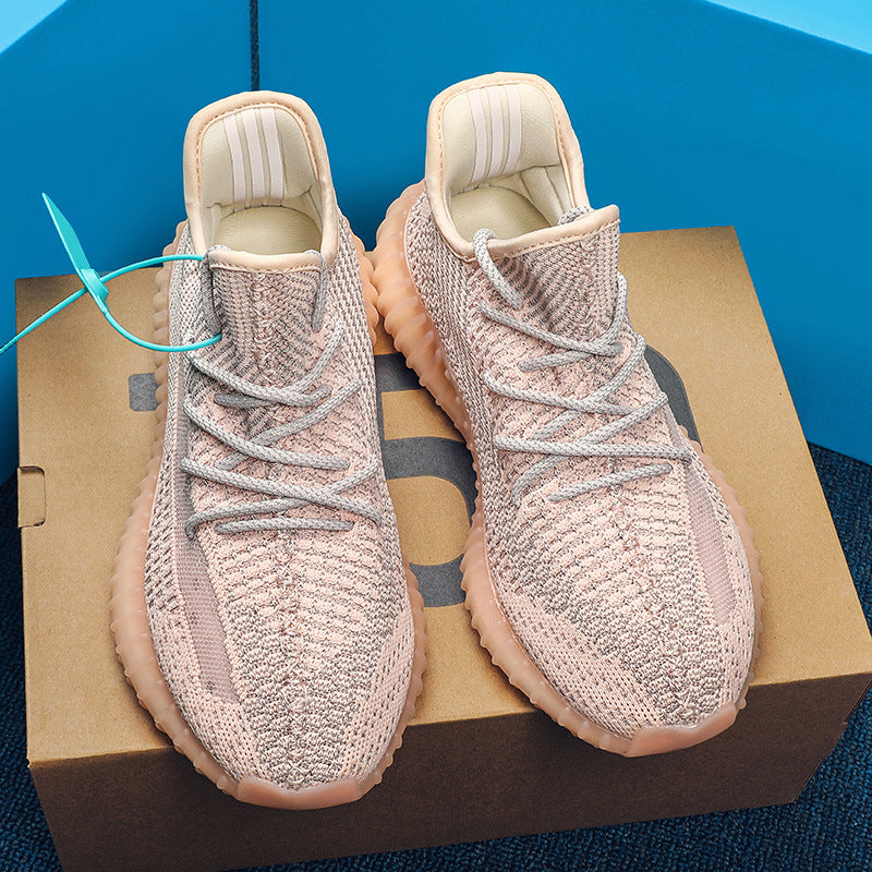 Damen sportliche und luftige Sneakers mit atmungsaktivem Strickoberteil Shopnory