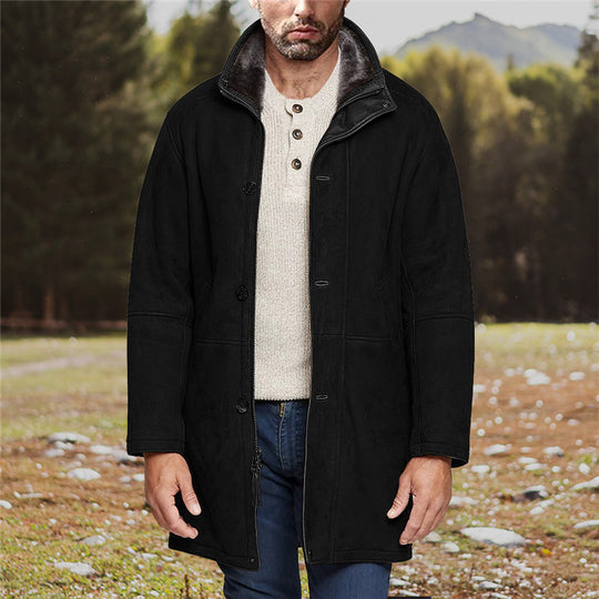 Herren Mantel im Fieldcoat‑Style mit Teddykragen und Zweiwege-Reißverschluss Shop Nory