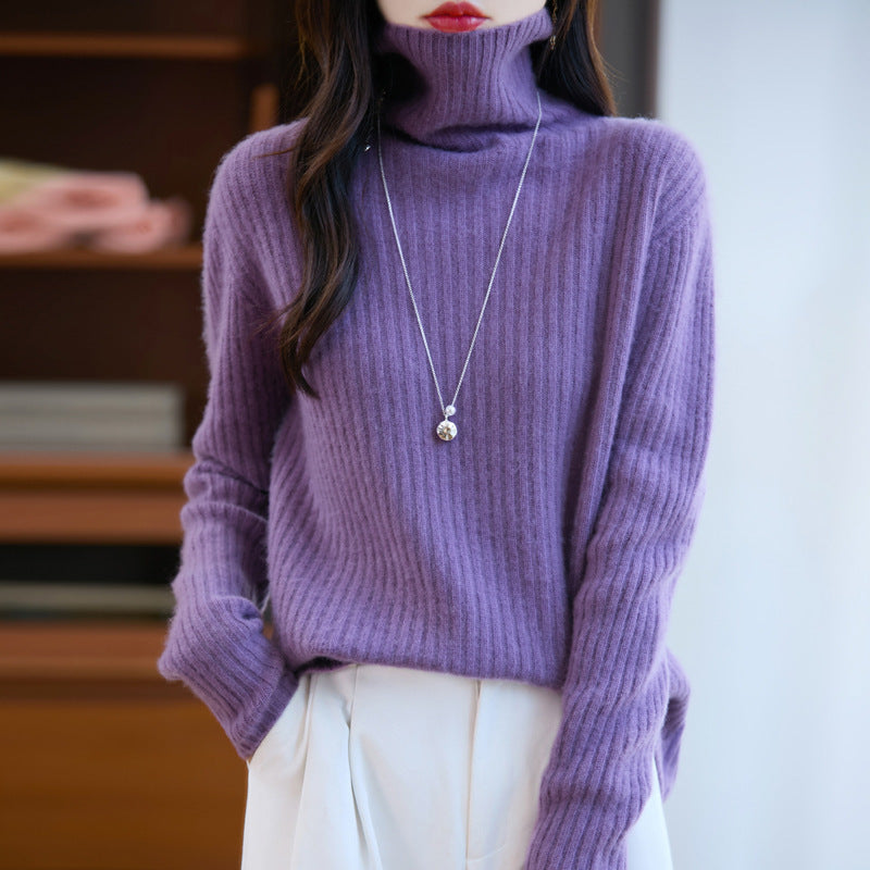 Damen Schlanker Feinstrick-Rollkragenpullover mit feiner Rippenstruktur und kaschmirähnlicher Haptik Shop Nory