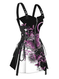 Damen Designer Kleid mit einzigartigem grafischen Muster und verstellbaren Trägern Shopnory