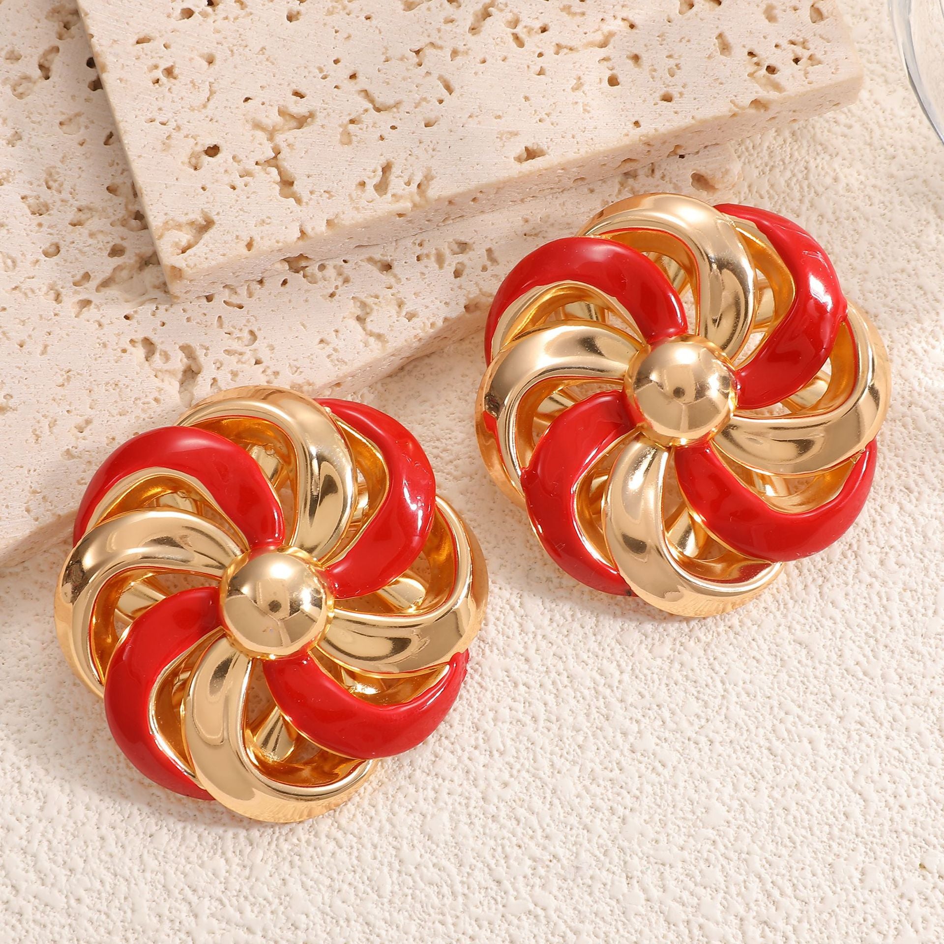 Damen Ohrclips im eleganten, blumigen Design Shop Nory