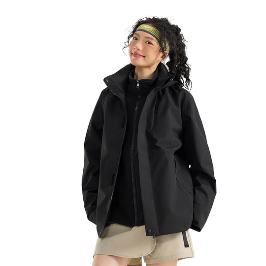 Damen Leichte wasserdichte Parka-Kapuzenjacke mit versiegelten Nähten und Kordelzug Shop Nory