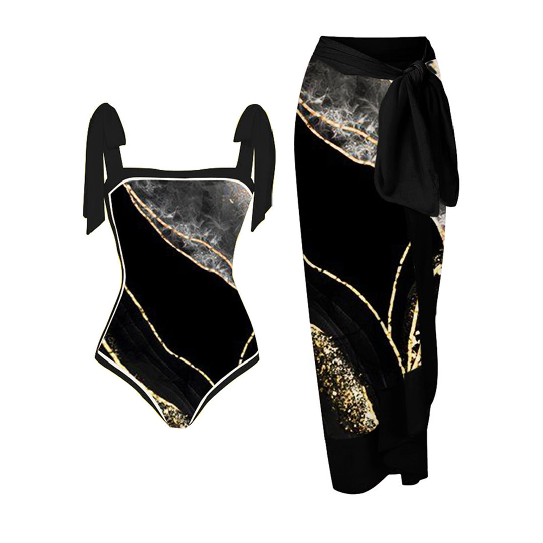 Damen Bademode-Set mit stilvollem Wickelrock Shopnory