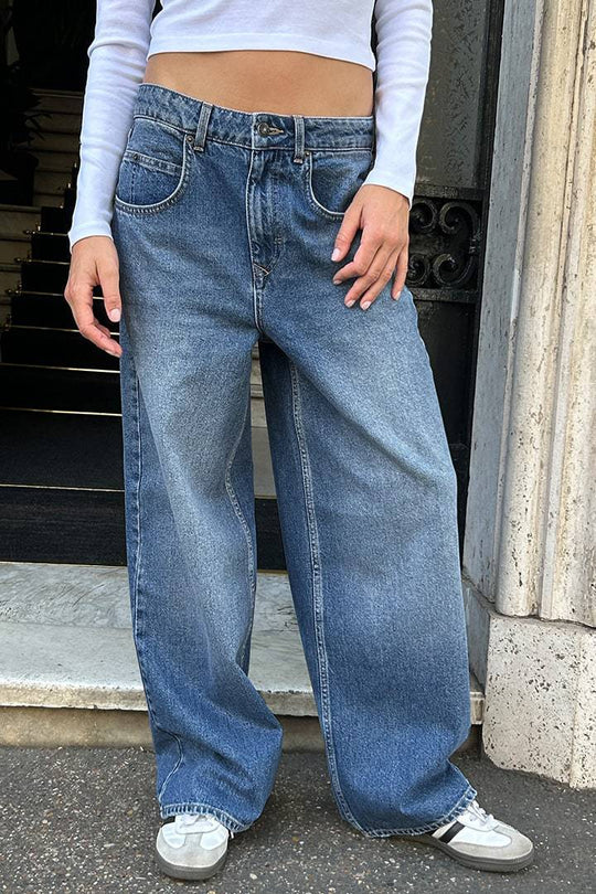 Damen Weit geschnittene Jeans im lässigen Oversized-Stil