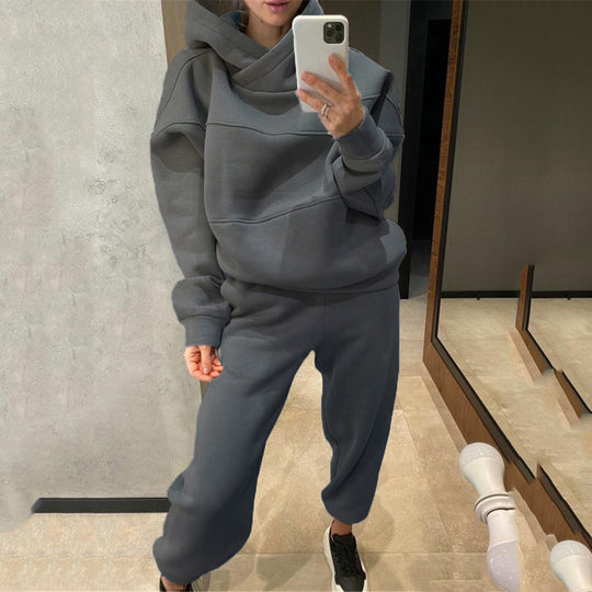 Damen Oversized Loungewear-Set aus schwerem French-Terry mit strukturierter Kapuze und Relax-Jogginghose Shop Nory