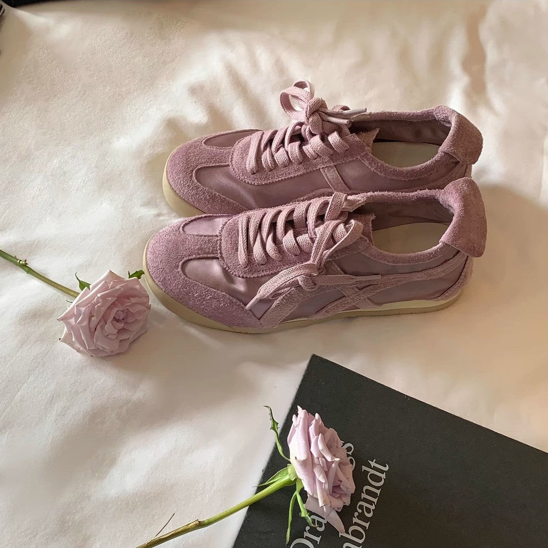 Damen modische Sneakers mit hochwertigem Wildleder und atmungsaktiver Konstruktion