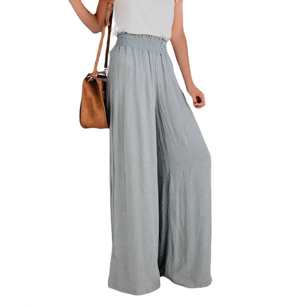Damen Blumendruck Weite Hosen