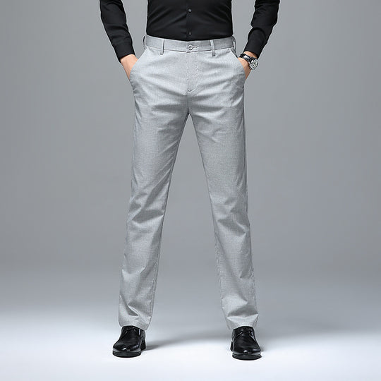 Herren Schmale Chino-Businesshose mit Bügelfalte und leichtem Stretch Shop Nory