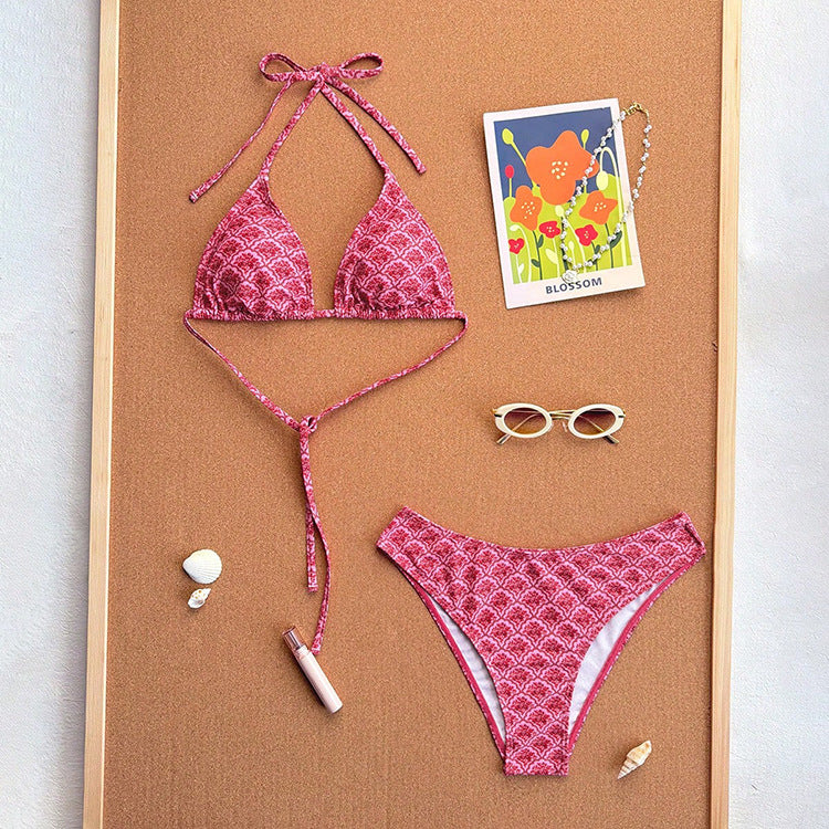 Damen Triangel-Bikini mit klassischen Punkten Shopnory