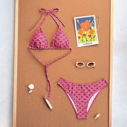 Damen Triangel-Bikini mit klassischen Punkten Shopnory