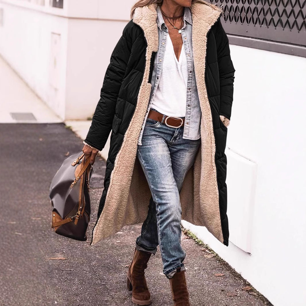 Damen gesteppte Quiltjacke mit Stehkragen und aufgesetzten Taschen Shop Nory