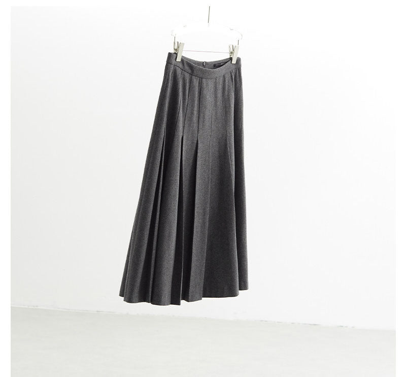 Damen Langer Plisseerock mit hohem Bund Shop Nory