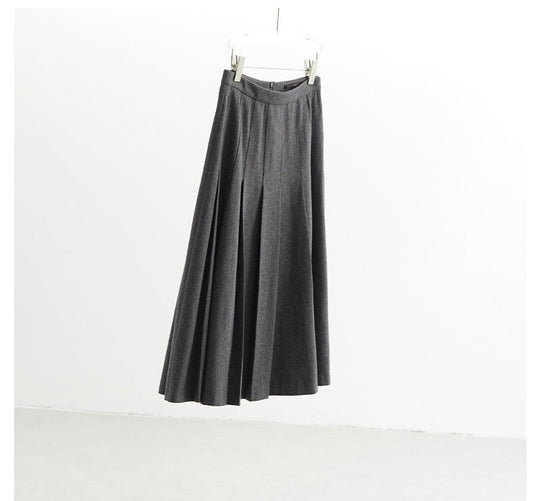 Damen Langer Plisseerock mit hohem Bund Shop Nory