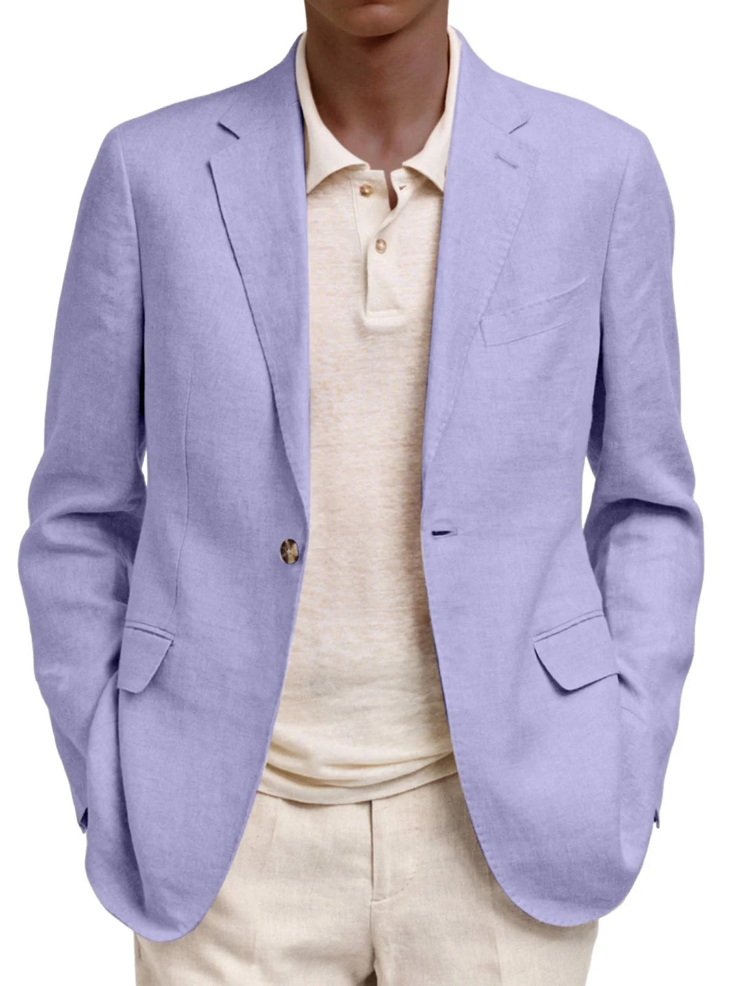 Herren nan leichtes Leinen-Sakko mit unstrukturierter Silhouette und Pattentaschen Shop Nory
