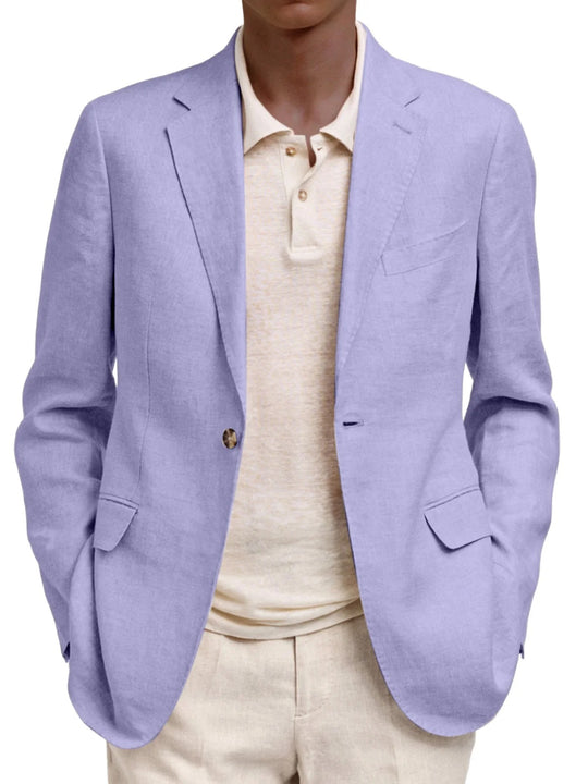 Herren nan leichtes Leinen-Sakko mit unstrukturierter Silhouette und Pattentaschen Shop Nory