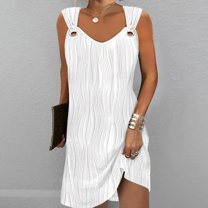 Damen Minikleid mit Wellenmuster
