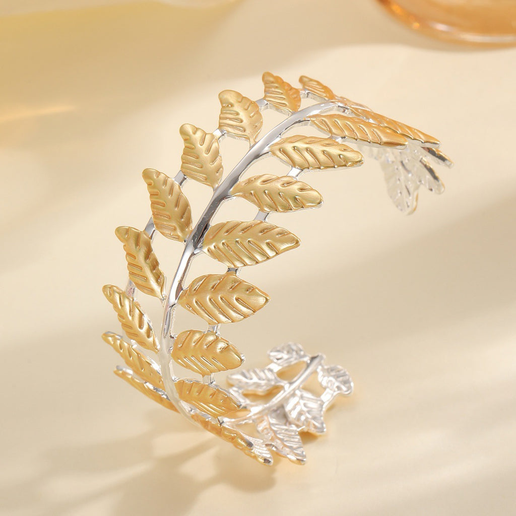 Damen Armreif im eleganten Blattdesign Shop Nory