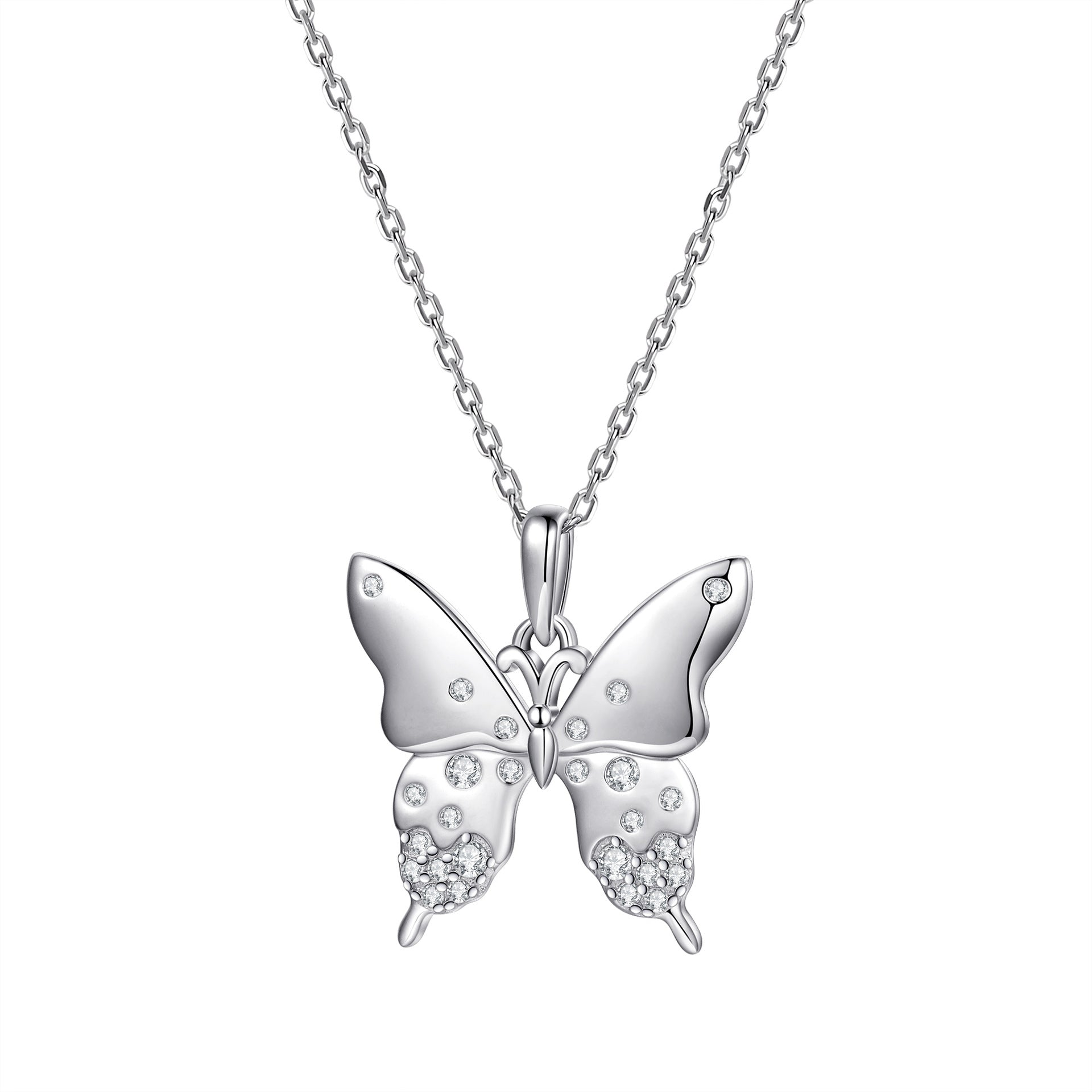 Damen Halskette mit funkelndem Kristallmotiv Shop Nory