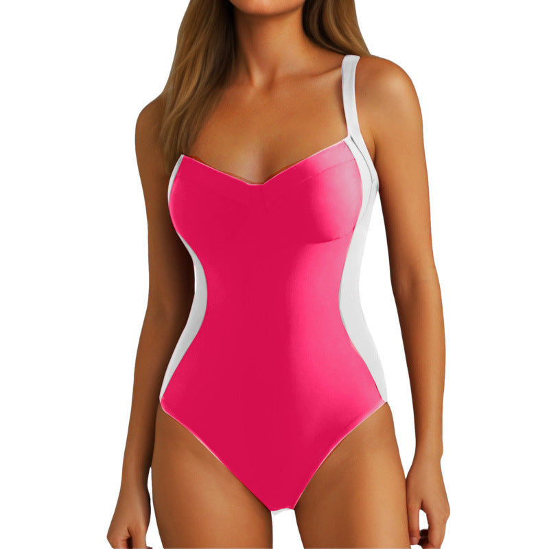 Damen Einteiliger Badeanzug mit modischem Schnitt und femininer Silhouette