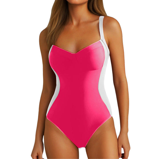 Damen Einteiliger Badeanzug mit modischem Schnitt und femininer Silhouette
