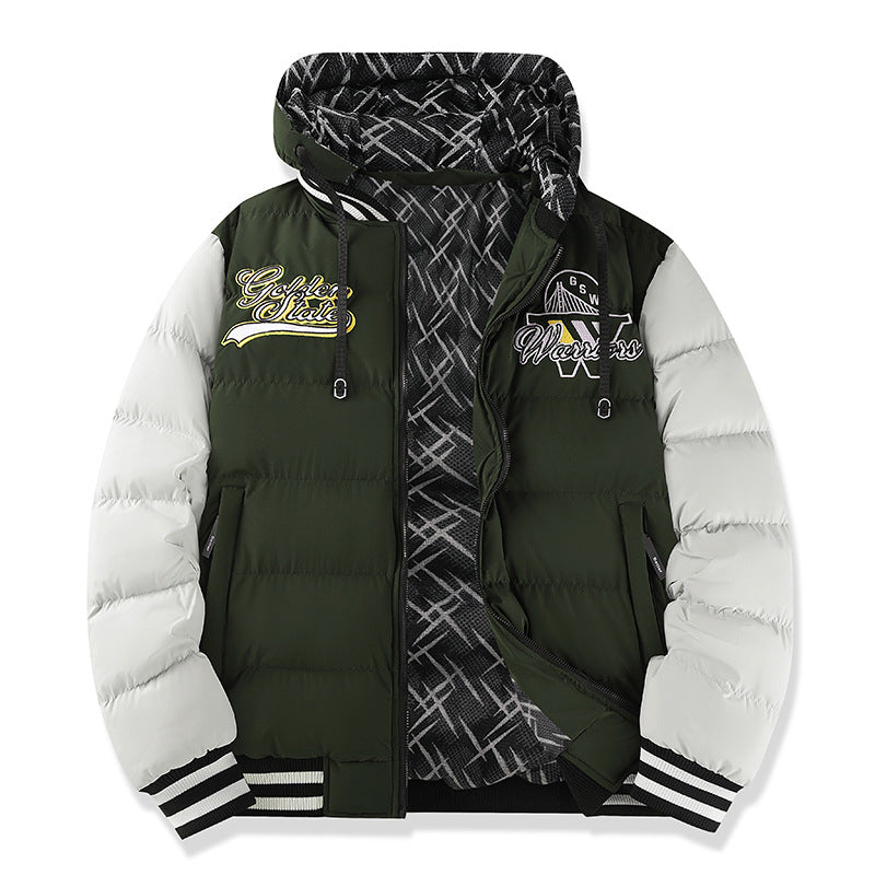 Herren Modische Steppjacke mit hohem Kragen und kontrastierenden Akzenten Shop Nory