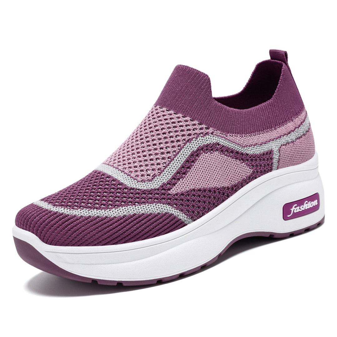 Damen nan ultraleichter Strick-Slip-On mit ergonomischer Keilsohle und herausnehmbarem Komforteinlagenfach Shop Nory