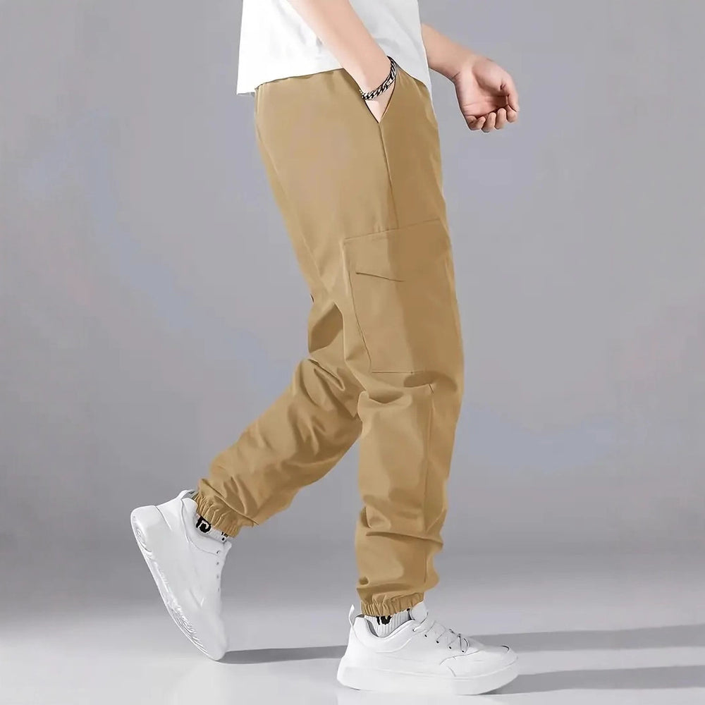 Herren Leichte Tech-Cargohose im Joggerstil mit Tunnelzug, elastischem Beinabschluss & Multifachtaschen Shop Nory