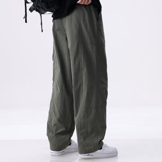 Herren Weite Utility-Cargohose aus Baumwollmix mit Kordelzugbund und aufgesetzten Klappentaschen Shop Nory