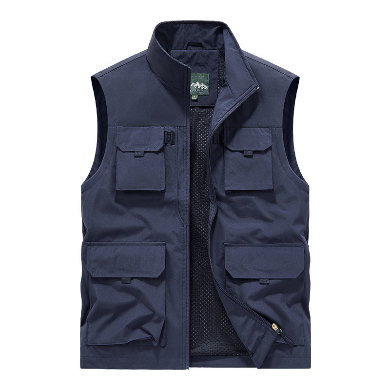 Herren Multifunktionale Outdoorweste mit Mehrfach-Taschen und atmungsaktivem Meshfutter Shop Nory