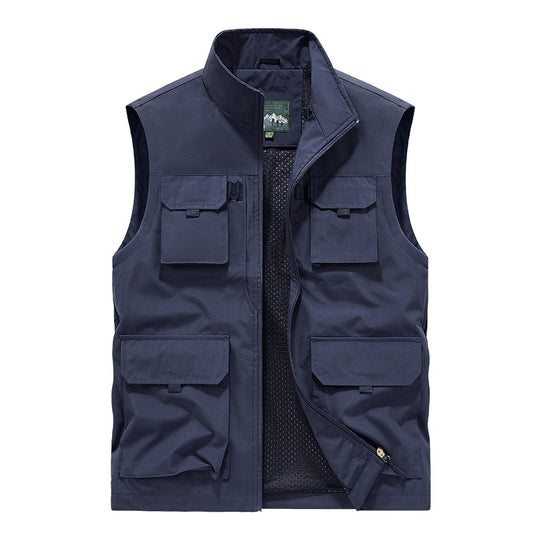 Herren Multifunktionale Outdoorweste mit Mehrfach-Taschen und atmungsaktivem Meshfutter Shop Nory