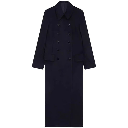 Damen Maximal langer doppelreihiger Wollmantel mit weitem Oversize-Schnitt Shop Nory