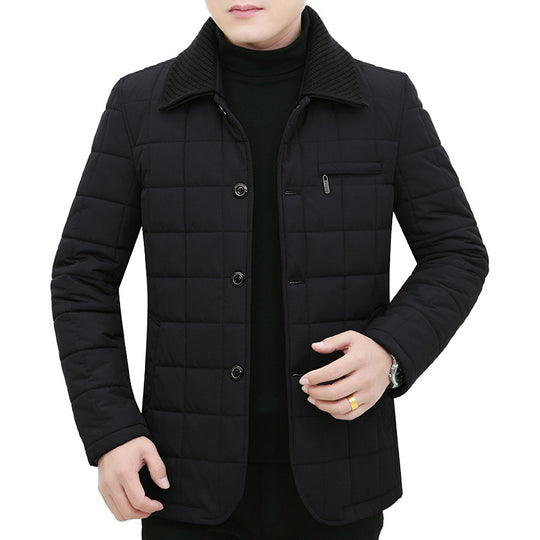 Herren Steppjacke mit Boxsteppung, Cordkragen und Brust-Reißverschlusstasche Shop Nory