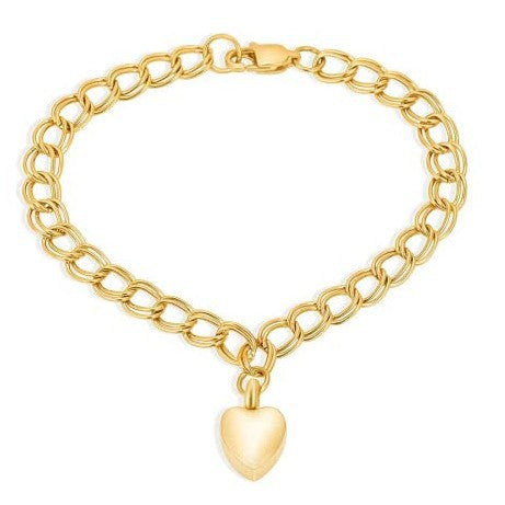 Damen Armband mit Herzanhänger und Pfotenmotiv Shop Nory