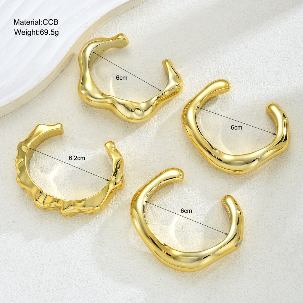 Damen Armreif-Set mit einzigartigen geschwungenen Designvariationen Shop Nory
