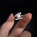 Damenring mit elegantem Perlenakzent und versilbertem Design Shop Nory