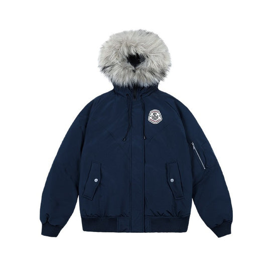 Damen nan oversized Thermo-Parka mit voluminöser Kapuze, abnehmbarer Webpelzblende und Rippbündchen Shop Nory